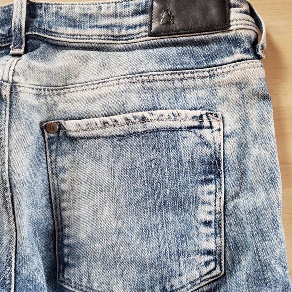 &sqin Brand distressed look/acid wash denim skinny jeans, mild stretch, size 27" - Picture 4 of 9
